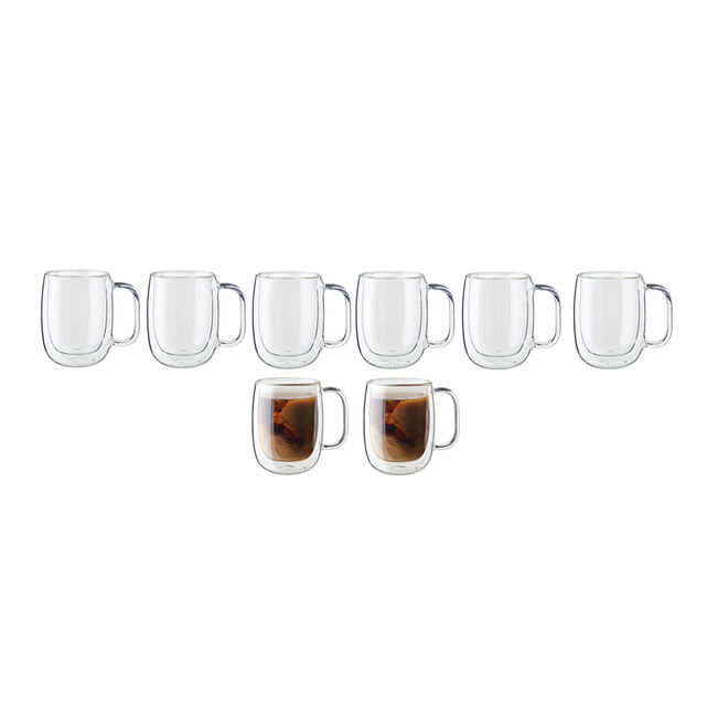 12-oz-/-8-pc Coffee Glass Mug Set