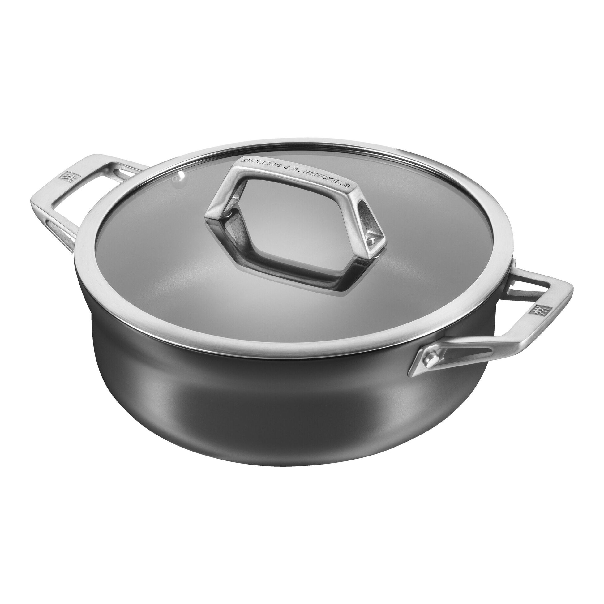 4 qt, Aluminum, Non-stick, Hard Anodized Chef's Pan