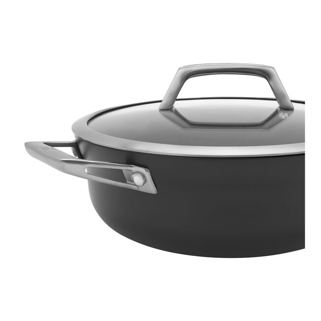 4 qt, Aluminum, Non-stick, Hard Anodized Chef's Pan