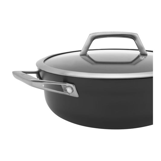 4 qt, Aluminum, Non-stick, Hard Anodized Chef's Pan