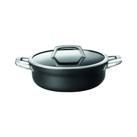 4 qt, Aluminum, Non-stick, Hard Anodized Chef's Pan