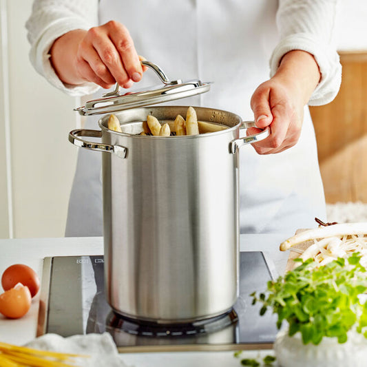 4.8 qt Asparagus/Pasta Cooker Set, 18/10 Stainless Steel